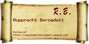 Rupprecht Bernadett névjegykártya